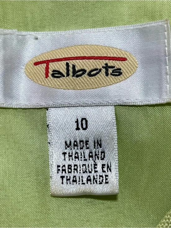 Talbots Lime Green Irish Linen Blazer Jacket Womens Size 10 Lightweight Vintage - Picture 4 of 10
